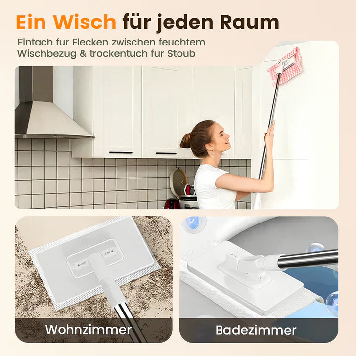 ReachClean Cloth Holder Mop Extendable Hygienic | Kalsten
