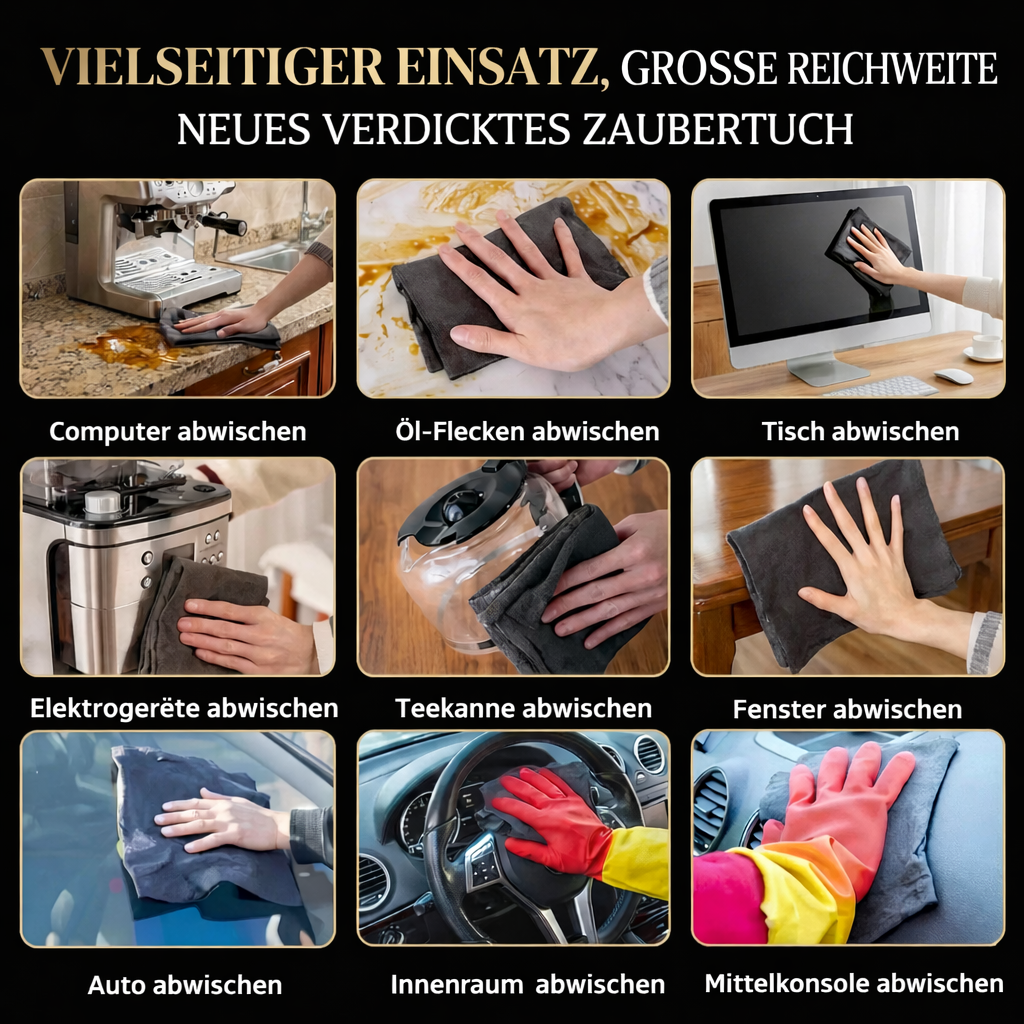 Microfiber Glass Cleaning Cloths 10-Piece Set | Kalsten