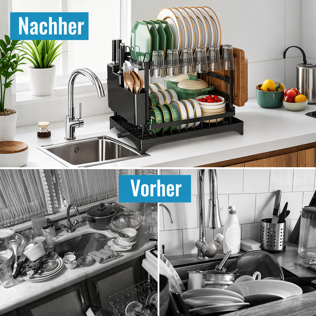 Premium 2-layer dish rack for the kitchen | Kalsten