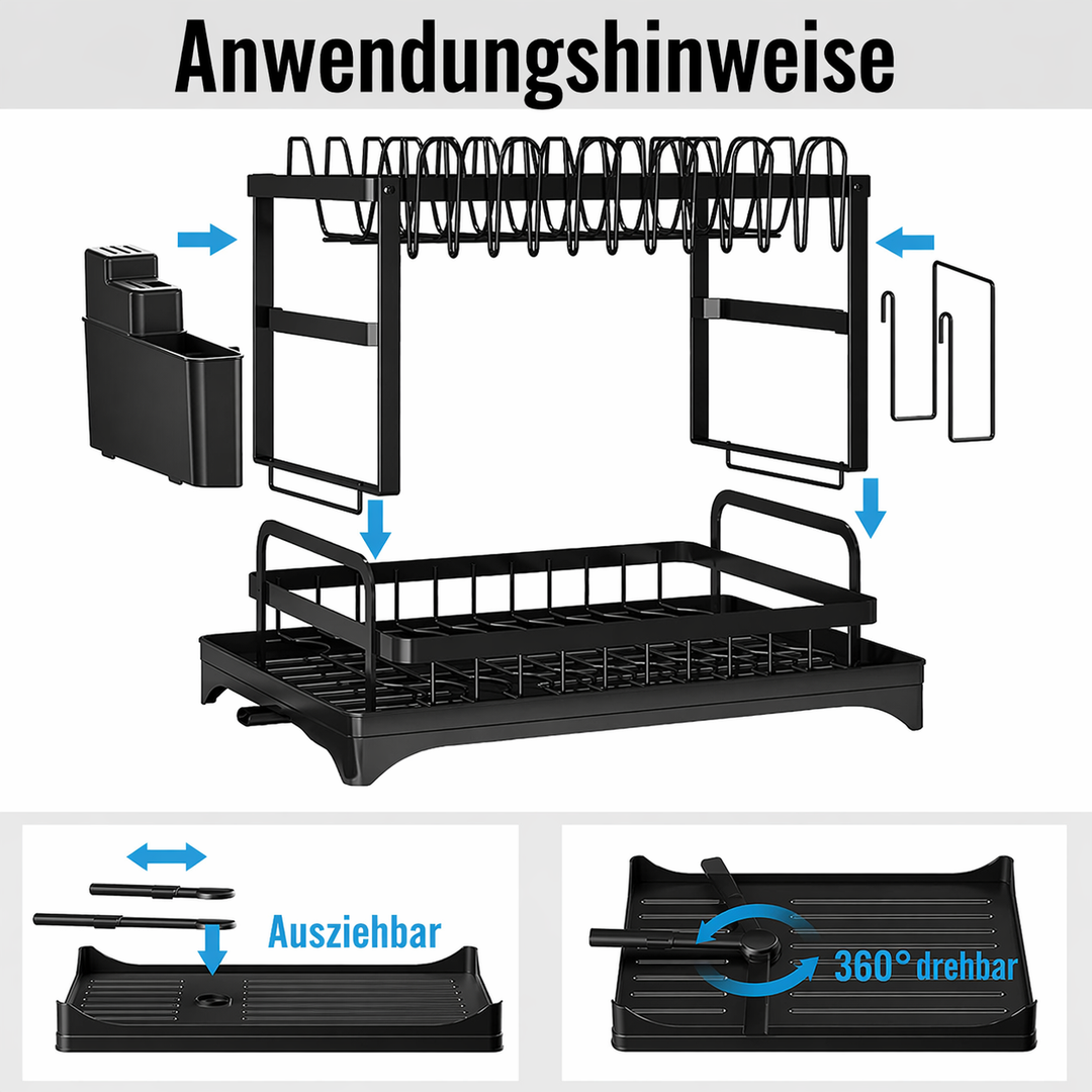 Premium 2-layer dish rack for the kitchen | Kalsten