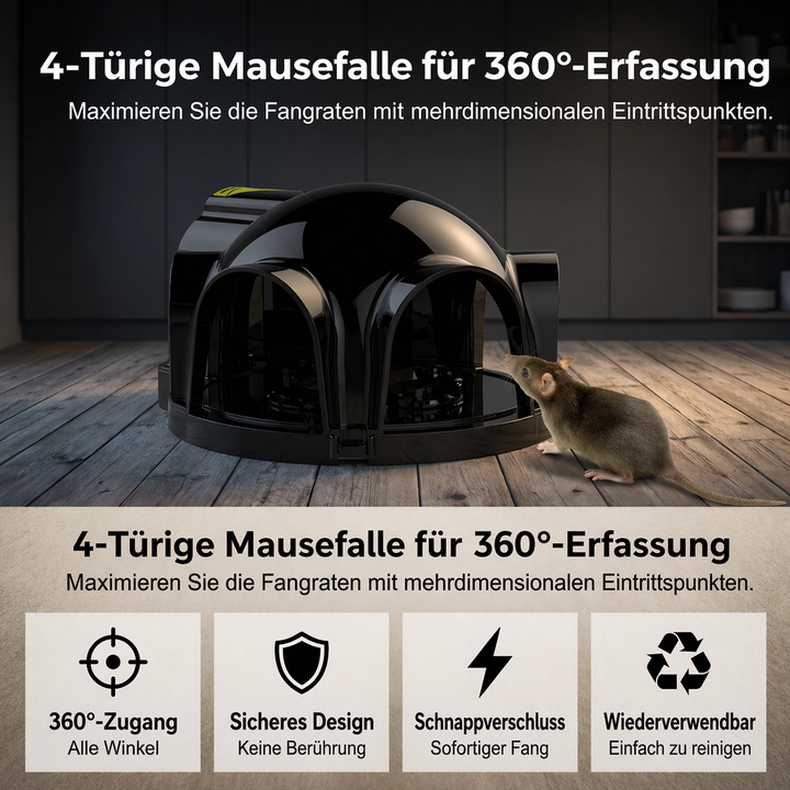 Reusable mouse trap with 4 doors | Kalsten