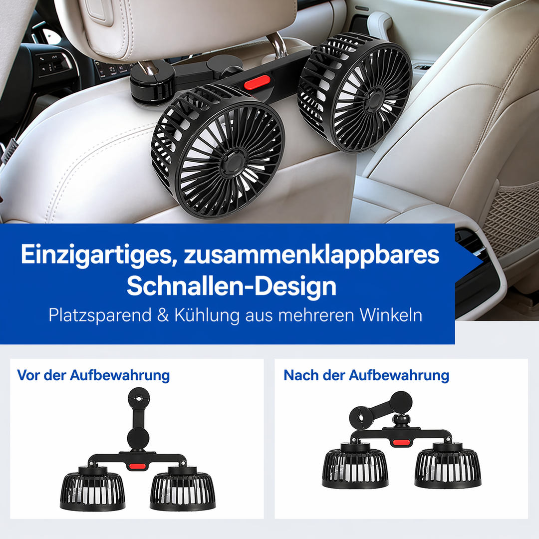 USB Fan for Car with 2 Heads | Kalsten