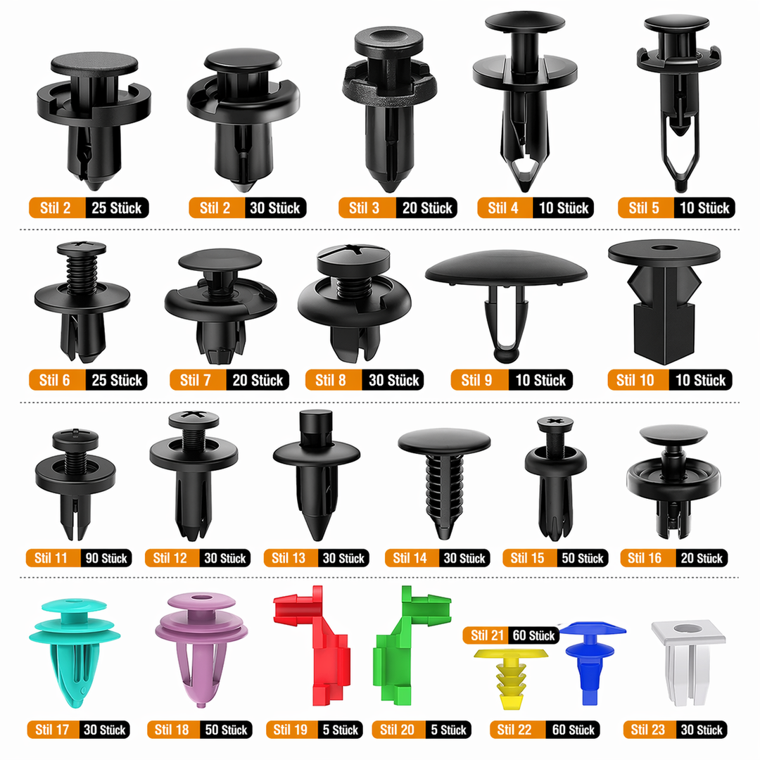 Car Fastening Clips Set 680 Pieces | Kalsten