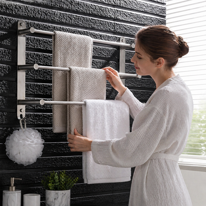 Towel holder stainless steel 3 rods wall mounting | Kalsten