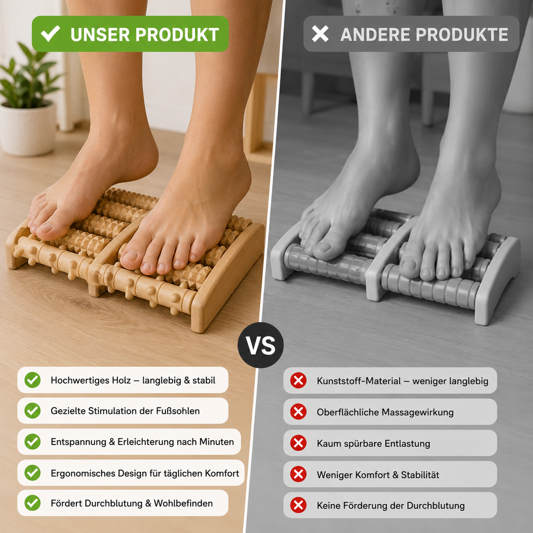 Foot massage board made of wood – reflex zone massage | Kalsten