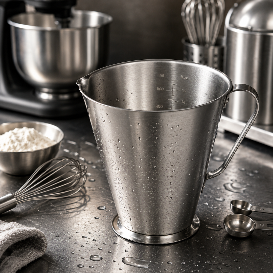 Measuring cup stainless steel 0.5 L with internal marking | Kalsten