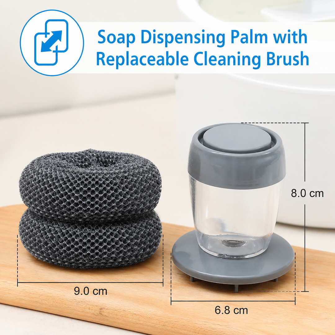 Kitchen soap dispenser with hand brush | Kalsten