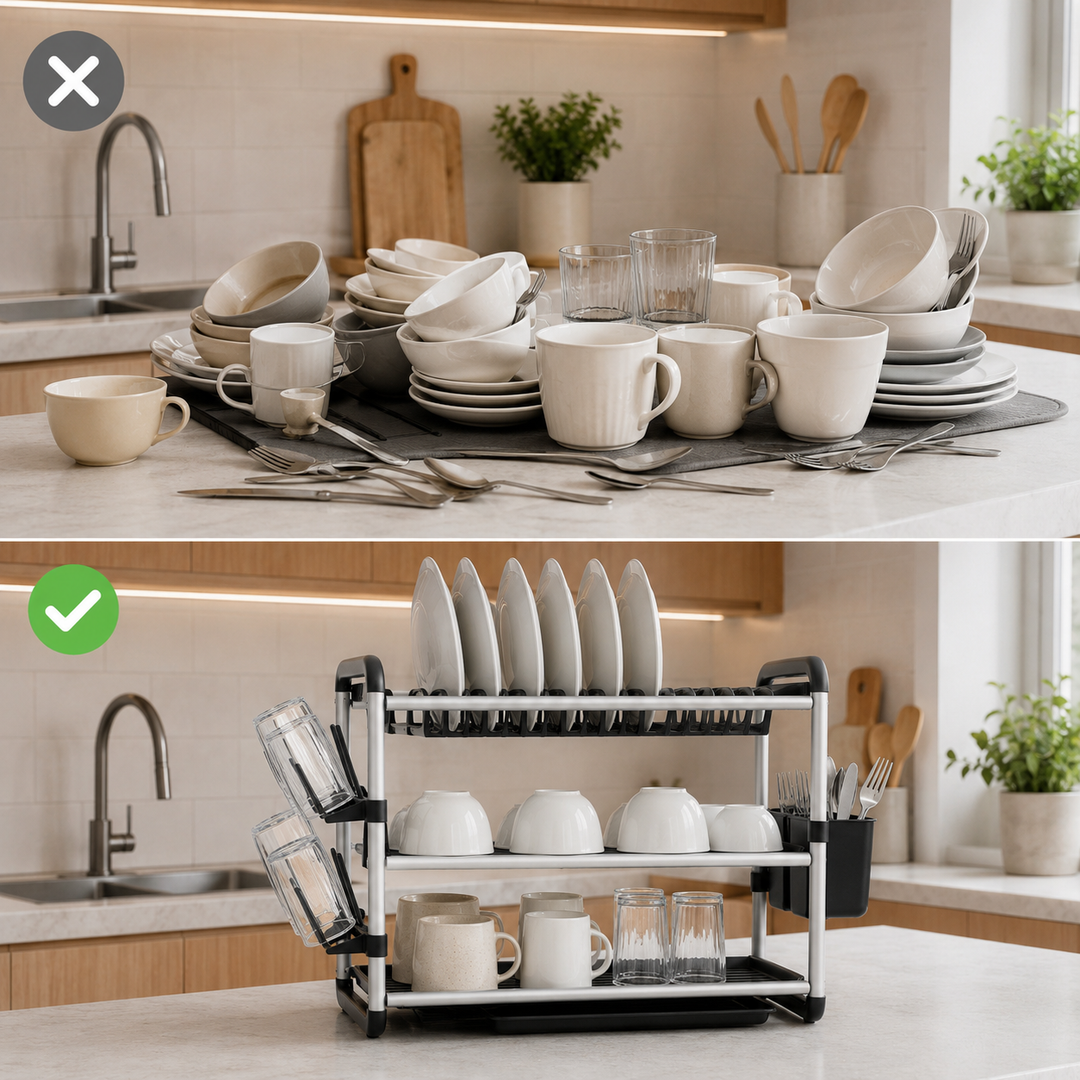 3-tier dish dryer made of aluminum | Kalsten