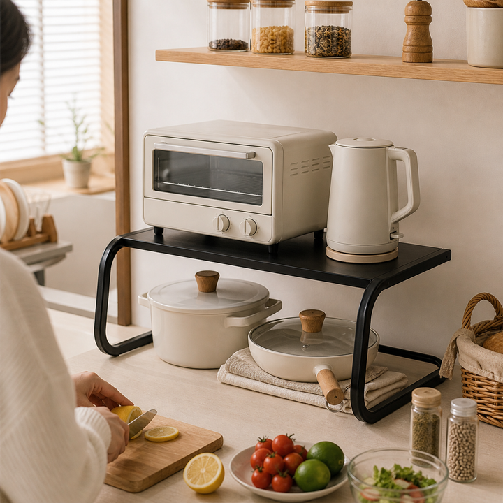 SpaceRack™ Kitchen Shelf 2 Levels Without Drilling | Kalsten