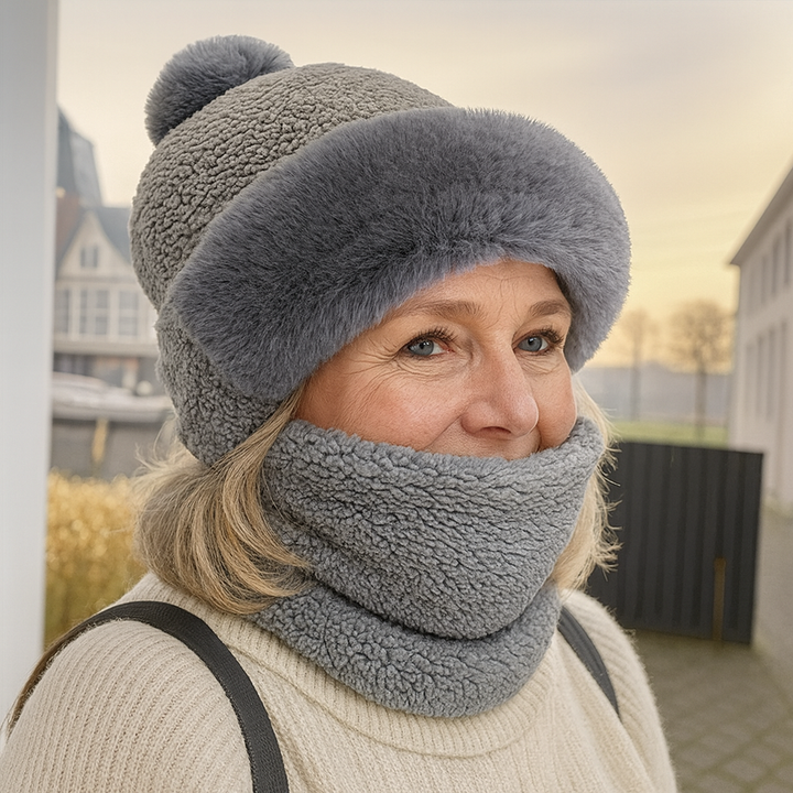 Kalsten | Winter Beanie & Scarf Set | Plush Fleece Lining | Windproof & Lightweight Warmth | ChillGuard