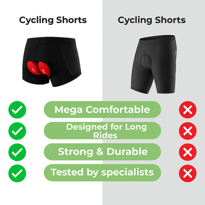 Kalsten | Gel-padded cycling shorts against saddle pain