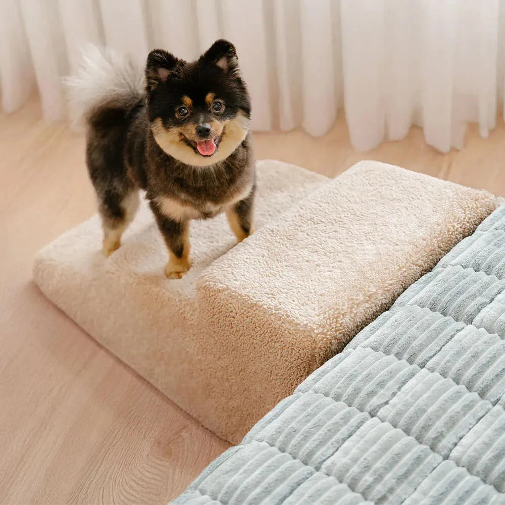 Kalsten | Soft Foam Pet Stairs for Small and Senior Dogs - Bedside Ramp Steps