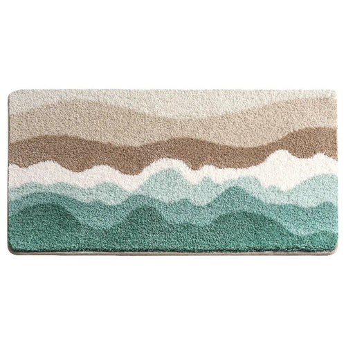 Noxord | Coastal Wave Pattern Non-Slip Bath Mat