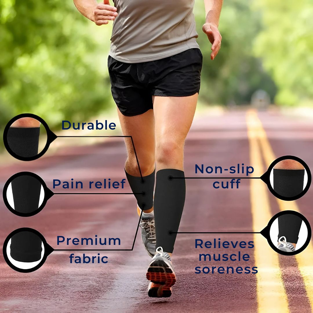ComfortFlow Support Socks | Soft Highly Elastic Calf Compression - for Muscle Recovery and Circulation Enhancement Kalsten