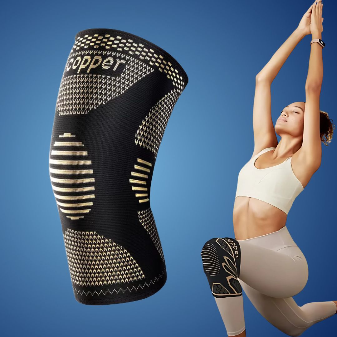 CopperFlex Knee Compression Sleeve | for Pain Relief - Support - Mobility - perfect for Athletes, Arthritis, Seniors, and Injury Recovery Kalsten