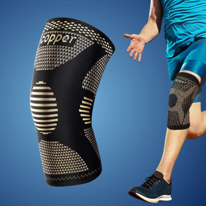 CopperFlex Knee Compression Sleeve | for Pain Relief - Support - Mobility - perfect for Athletes, Arthritis, Seniors, and Injury Recovery Kalsten