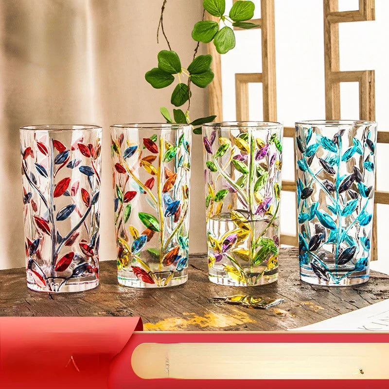Hand-painted glass leaf cup | Kalsten