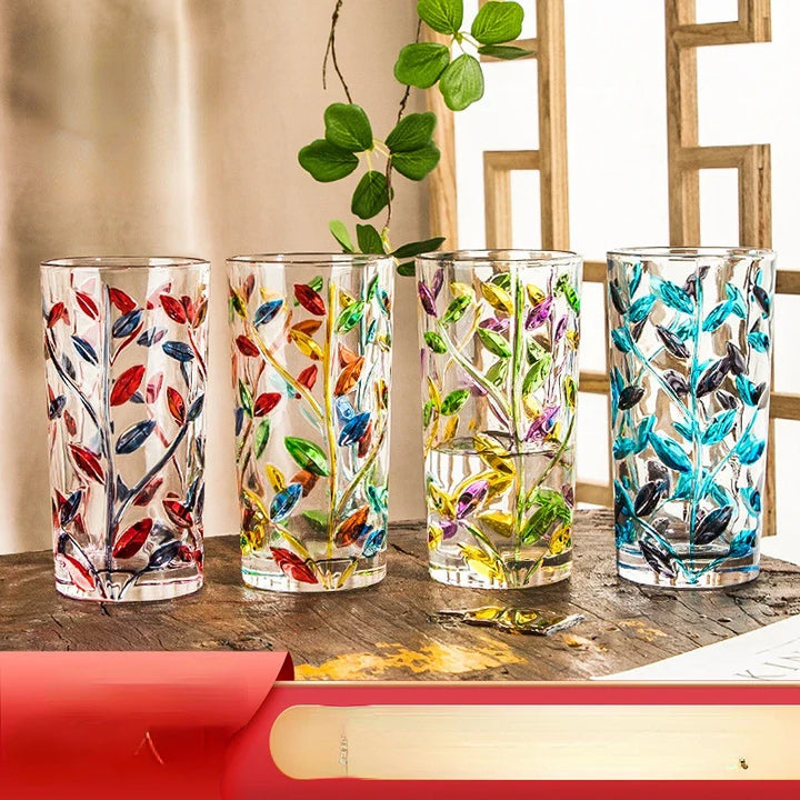 Hand-painted glass leaf cup | Kalsten