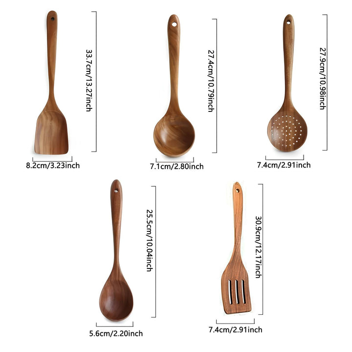 TeakChef 5-piece Kitchen Aid Set – Heat Resistant and Durable | Kalsten