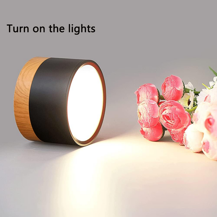 Pink Wood Flush Mount Ceiling Lamp Noxord