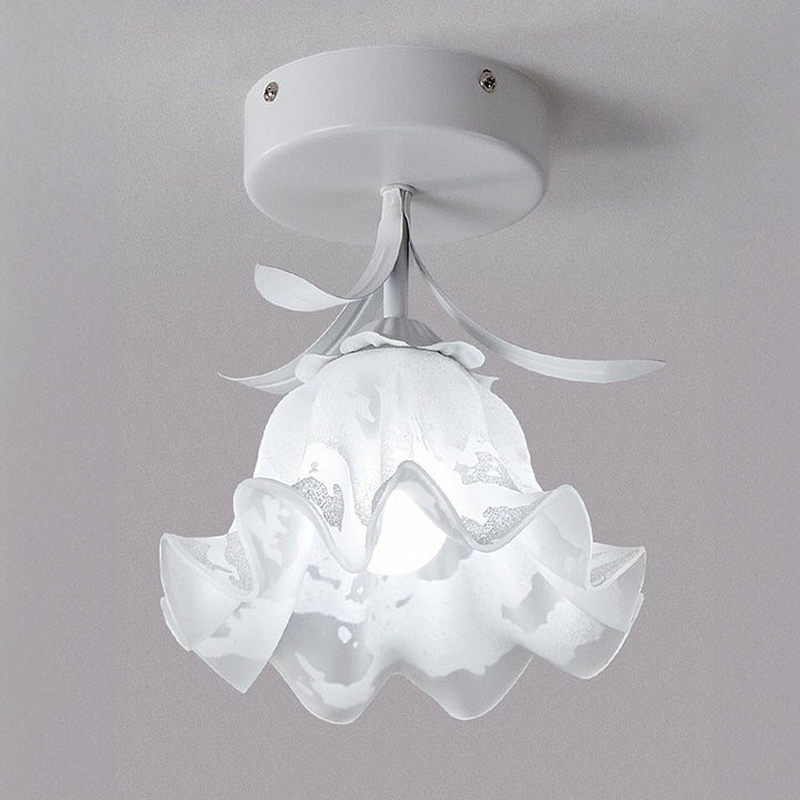 Floral Glass Shade Ceiling Lamp Noxord