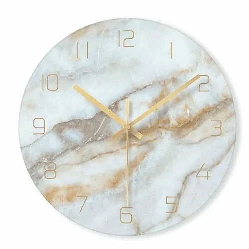 Kalsten | Olive - Elegant Wall Clock with Marble Inspiration