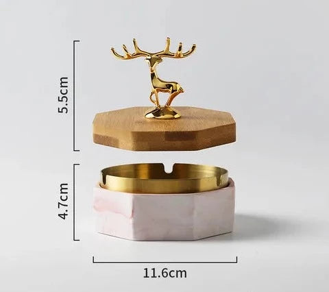 HertGlow Ceramic Ashtray – Stylish deer design for desk and living room | Kalsten