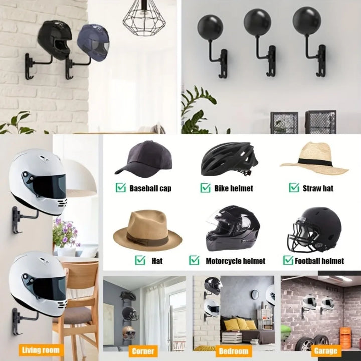 Helmet Holder Wall Mount Swivel with Hanging Hook | Kalsten