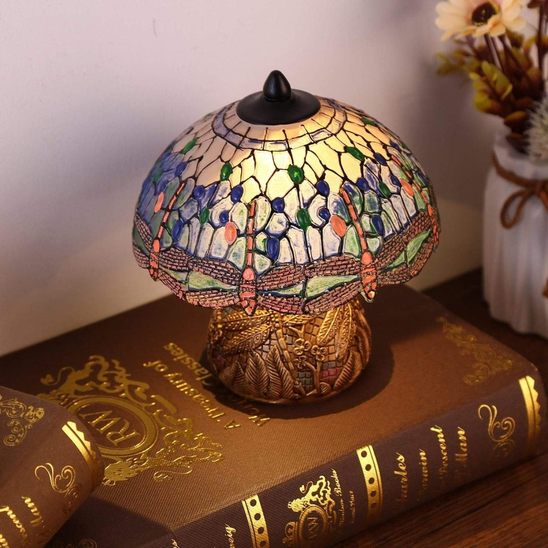 Vintage-Dragonfly-Lamp - Floral Elegance and Softness | Kalsten