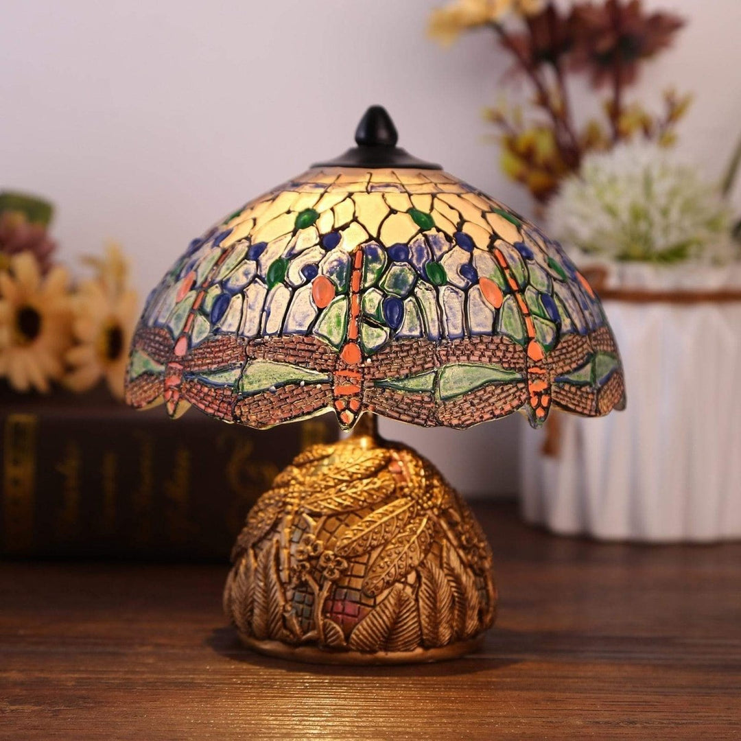 Vintage-Dragonfly-Lamp - Floral Elegance and Softness | Kalsten