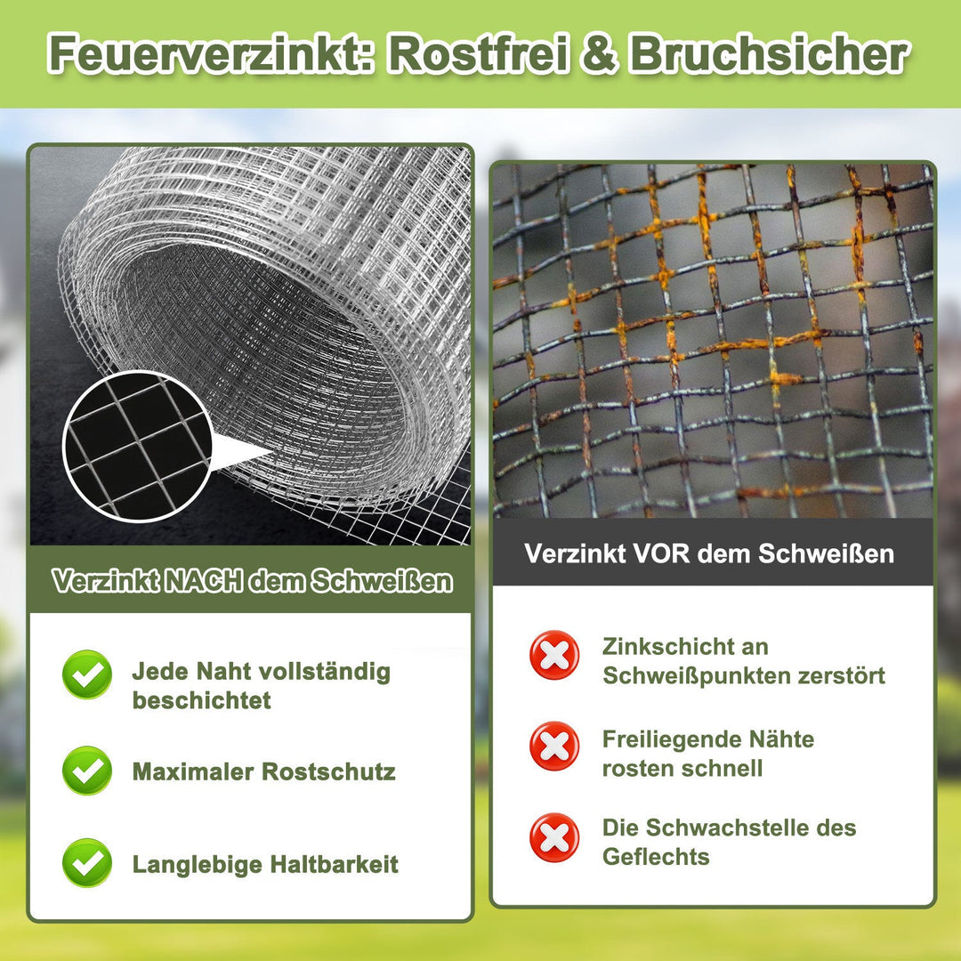Wire mesh Galvanized 5m/10m Aviary wire Mole mesh | Kalsten