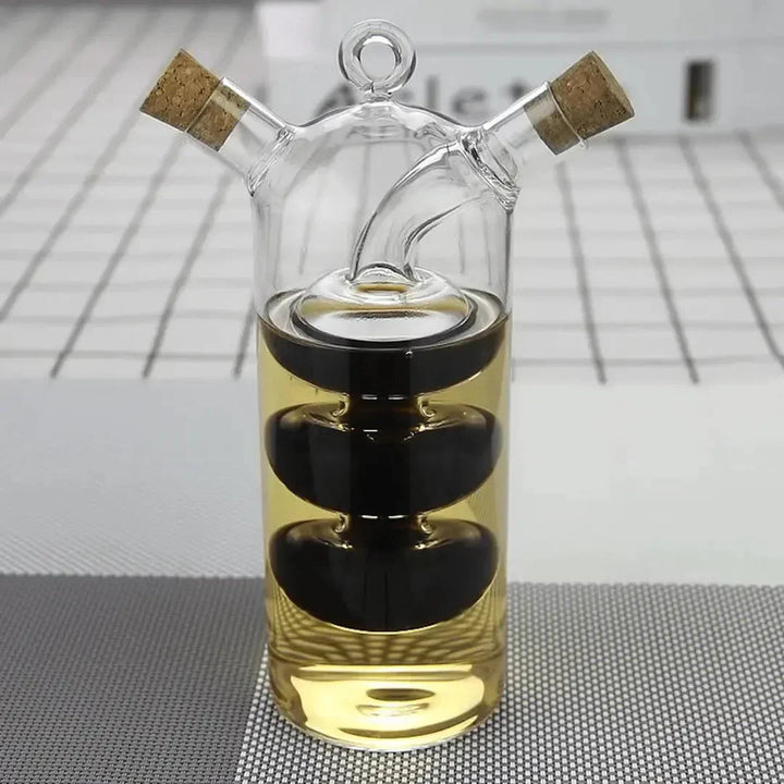 Kalsten | Oil & Vinegar Dispenser – Double Glass Bottle for Stylish Serving & Storing