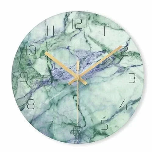 Kalsten | Olive - Elegant Wall Clock with Marble Inspiration