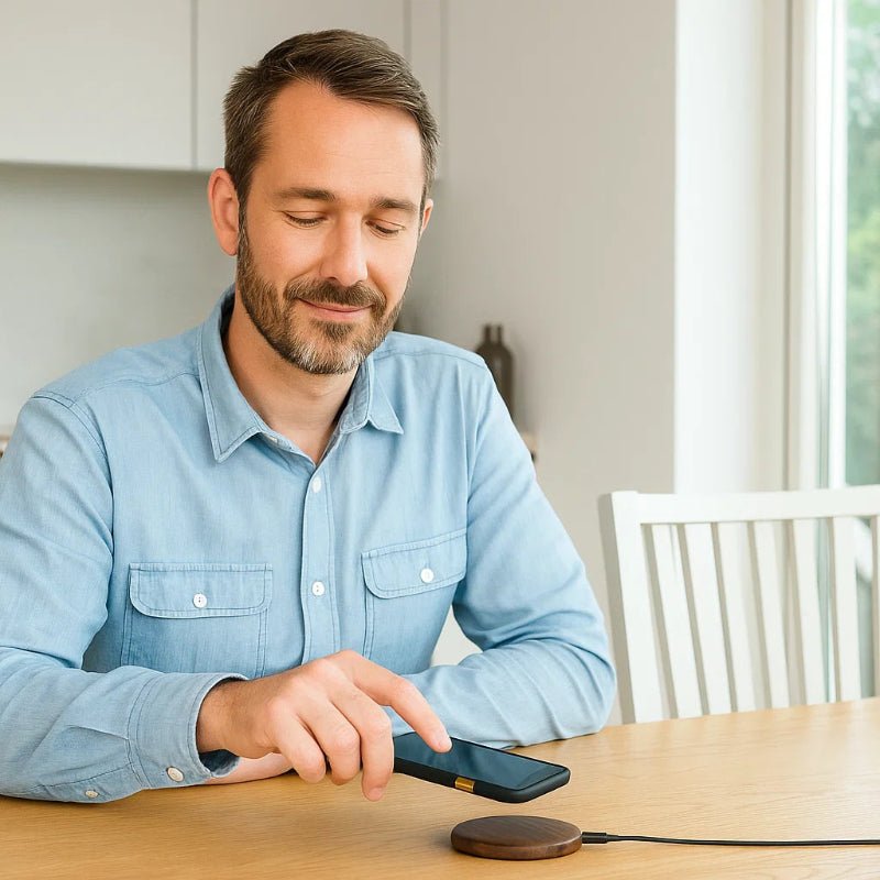 Eco Bamboo Qi Fast Charger with Overheat Protection