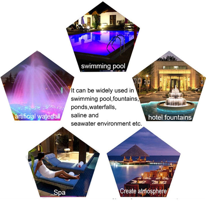 Kalsten | 18W LED Stainless Steel Wall Mounted Pool Light Landscape Underwater Light (Colorful Light)
