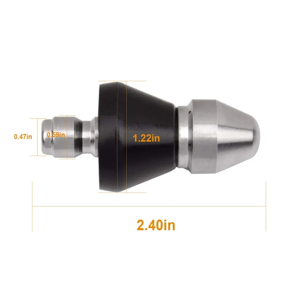 Kalsten | Stainless Steel Pipe Cleaning Nozzle with High Pressure Water Jets