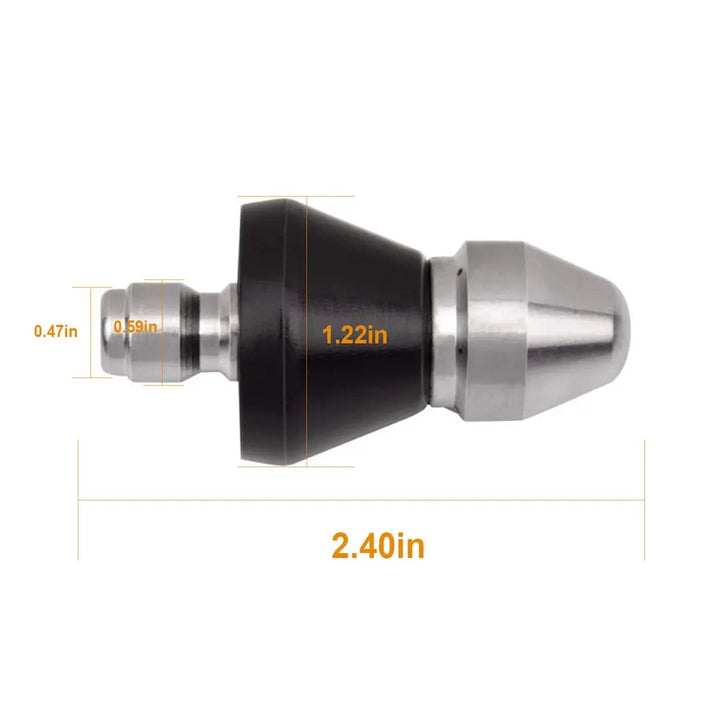 Kalsten | Stainless Steel Pipe Cleaning Nozzle with High Pressure Water Jets