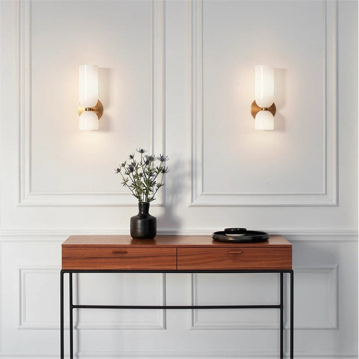 Double Glass Wall Light Fixture Kalsten