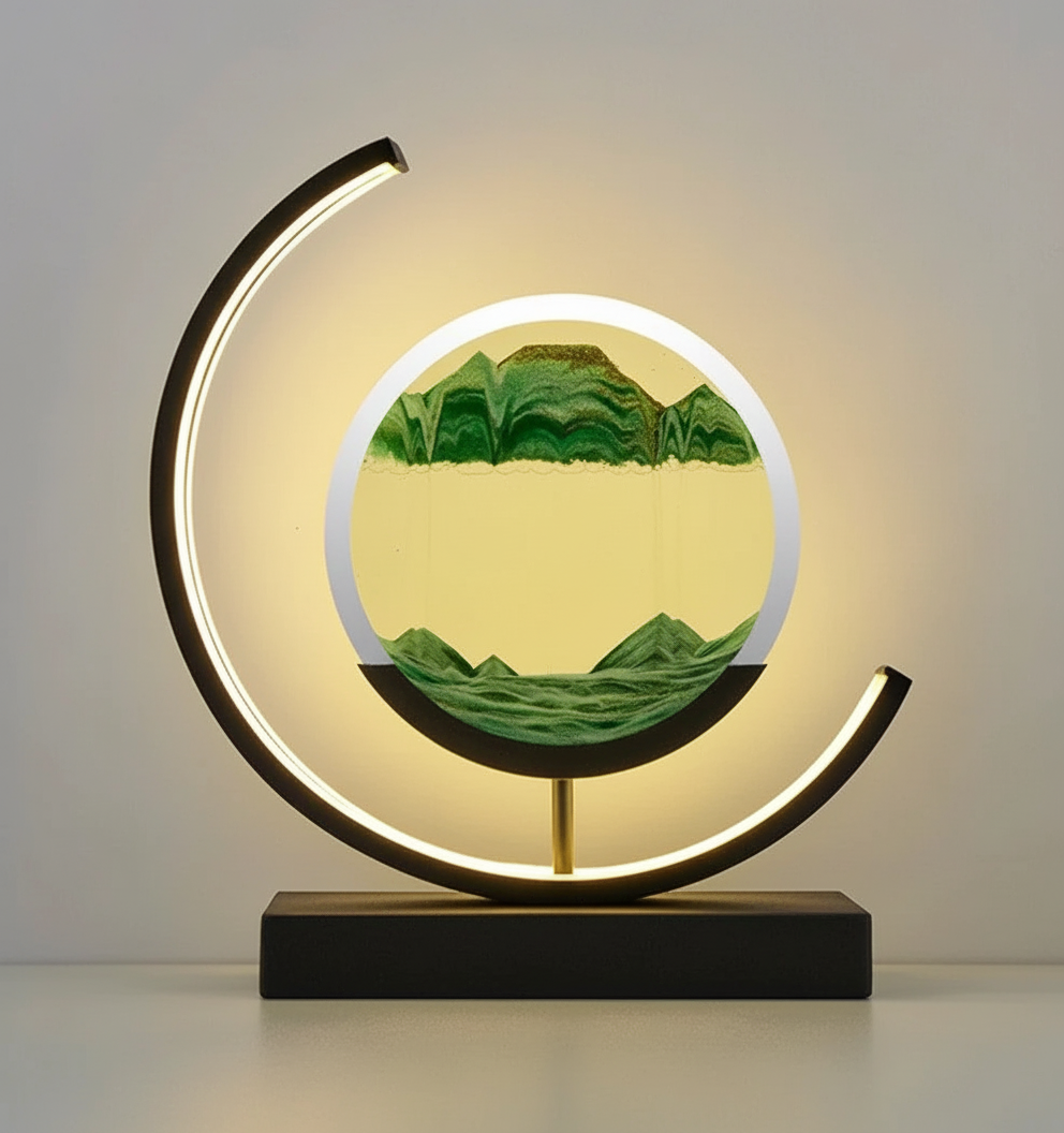 DuneGlow Table Lamp – Handmade Mood Lamp with Soothing Light and Modern Design | Kalsten
