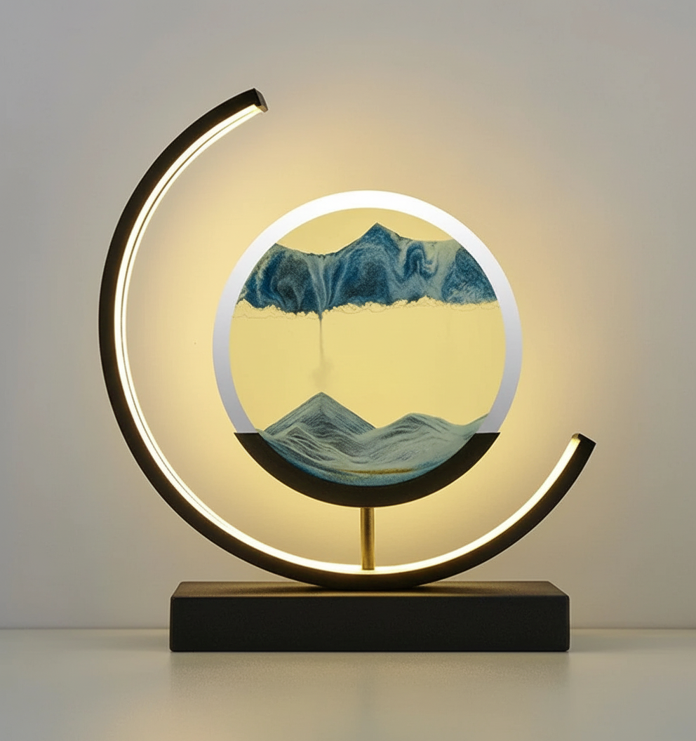 DuneGlow Table Lamp – Handmade Ambient Lamp with Soothing Light and Modern Design | Kalsten