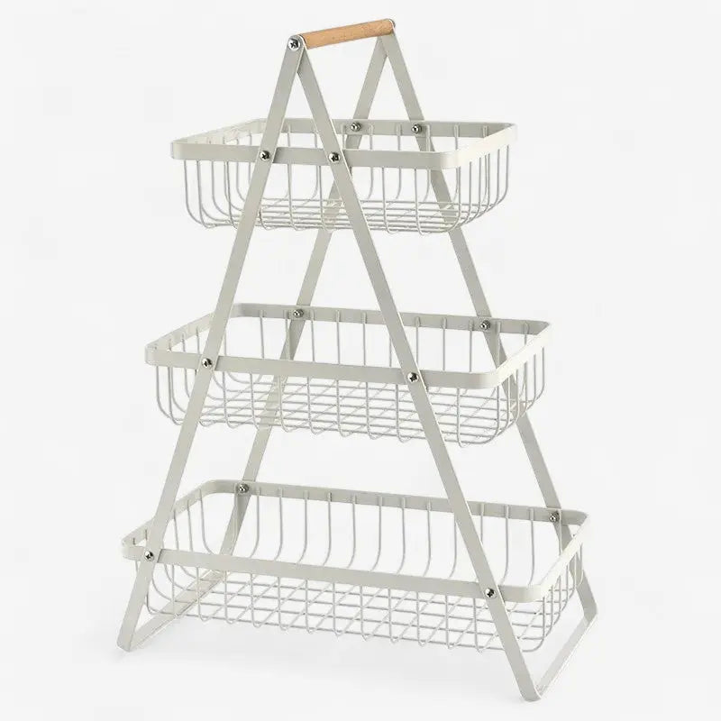 Storage basket with carrying handle & bead decoration | Kalsten