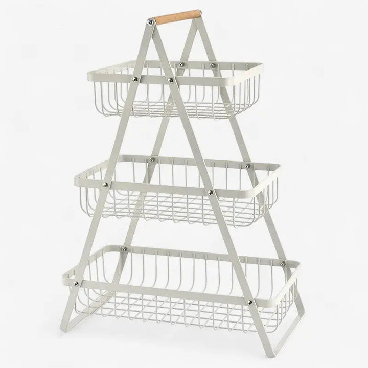 Storage basket with carrying handle & bead decoration | Kalsten