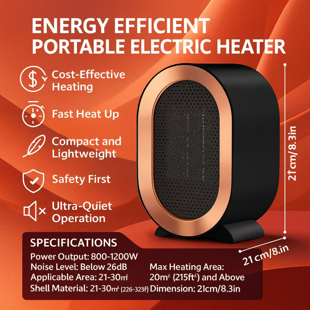 Kalsten | Energy Efficient Portable Ceramic Space Heater Home Office