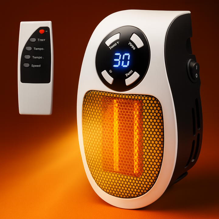 Mini Wall Plug Electric Room Heater with Remote Control Kalsten