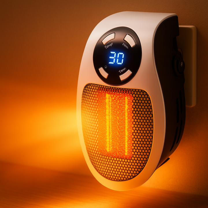 Mini Wall Plug Electric Room Heater with Remote Control Kalsten