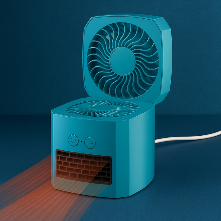Portable Mini Desk Heater Fan ABS Square Design Noxord
