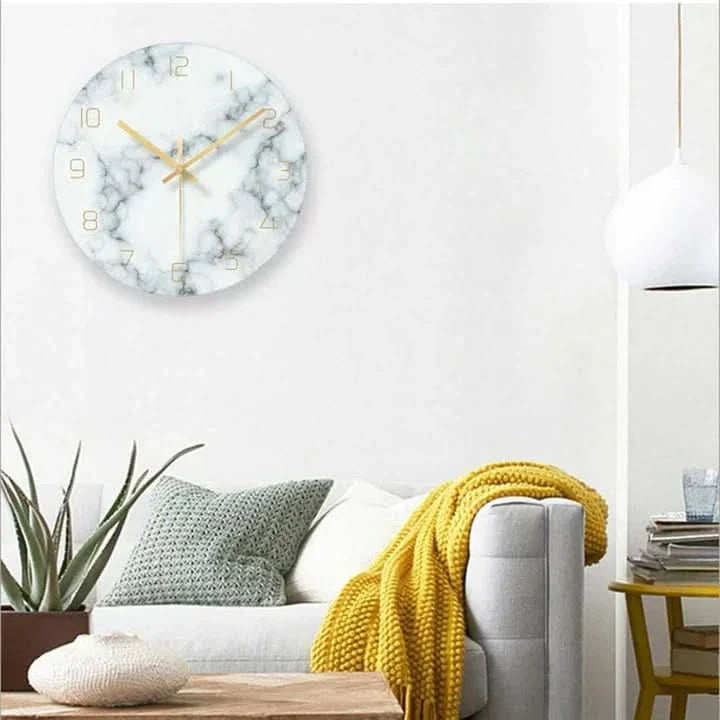 Kalsten | Olive - Elegant Wall Clock with Marble Inspiration