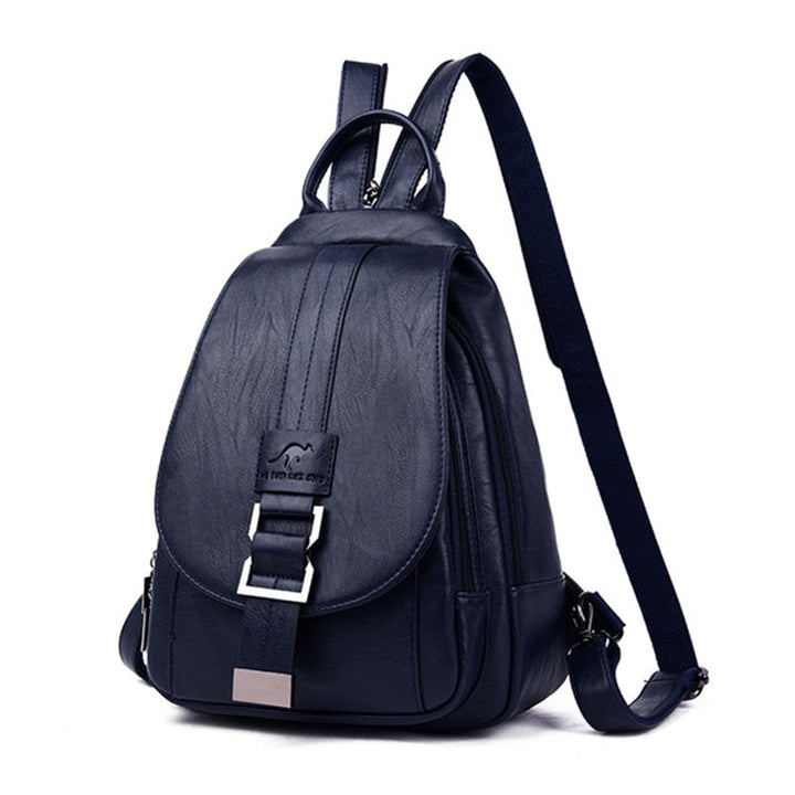 Ladies Leather Backpack with Anti-Theft Compartment and Compact Design | Kalsten