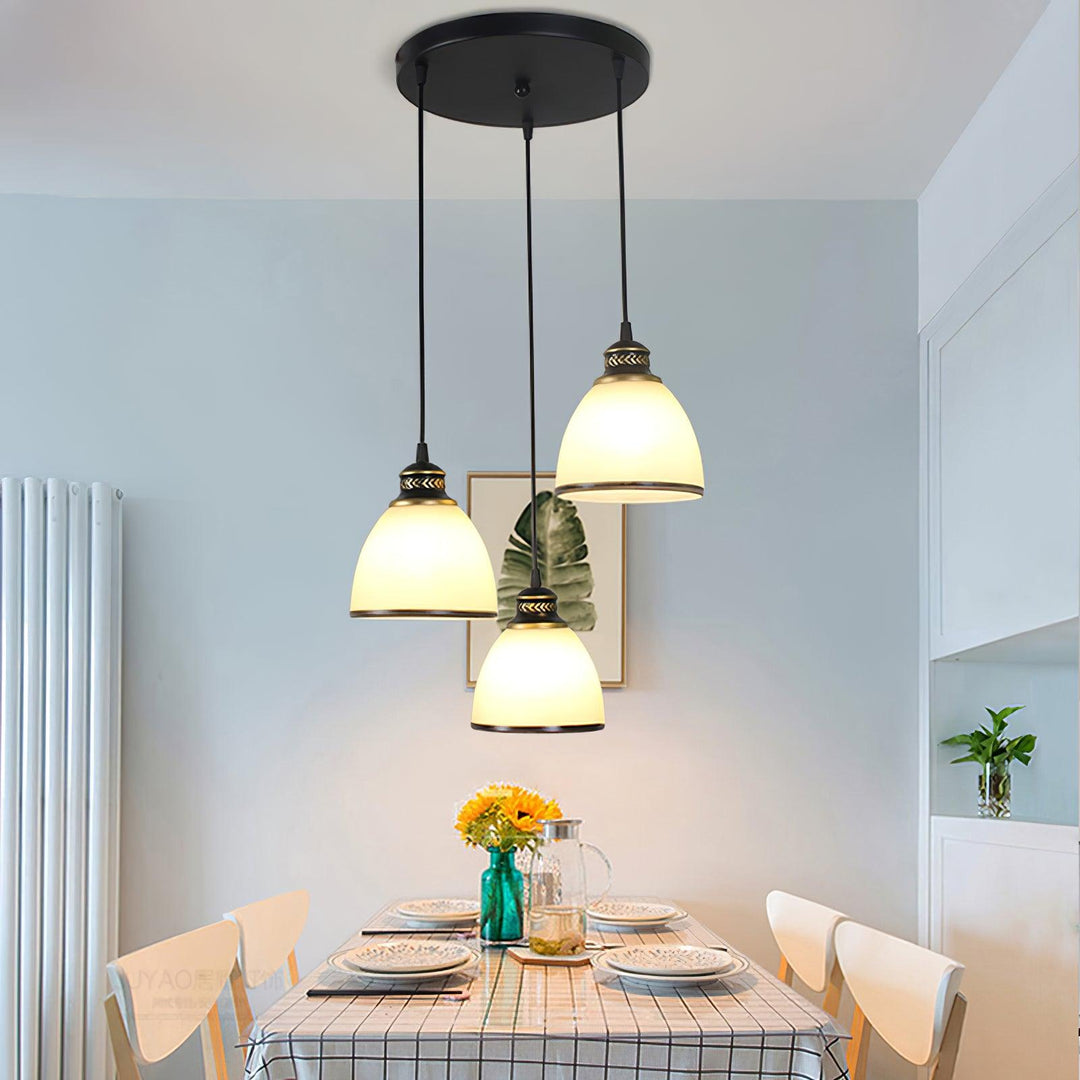 Empire New Age White Glass Pendant Light | Kalsten