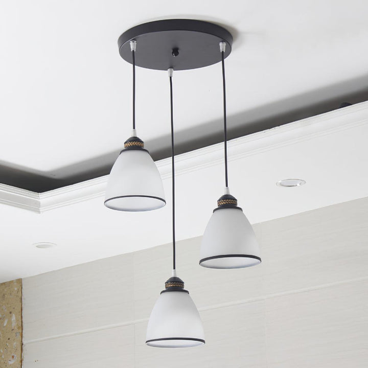 Empire New Age White Glass Pendant Light | Kalsten